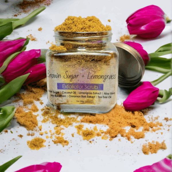 Brown Sugar Scrub, skincare, bodycare, body polish, exfoliate